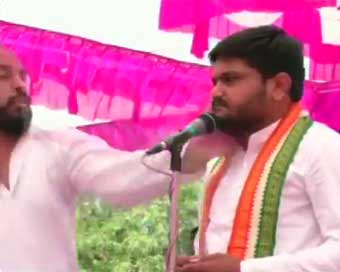 Hardik Patel slapped during rally in Surendranagar