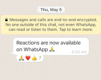WhatsApp rolls out emoji reactions for its users
