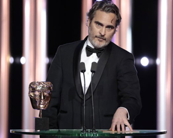 Baftas 2020: Joaquin Phoenix calls out systemic racism in industry