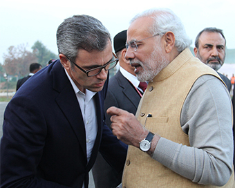 PM Modi with Omar Abdullah (file photo)