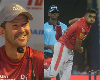 Ricky Ponting (left), Ravi Ashwin (right)