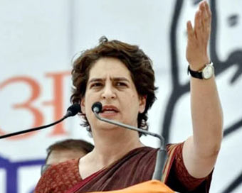 Priyanka on economy (File Photo)