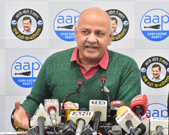 New Delhi: Delhi Deputy Chief Minister and AAP leader Manish Sisodia addresses a press conference in New Delhi on Jan 14, 2020. (Photo: IANS)