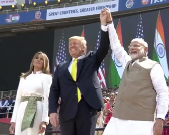 US President Donald Trump with PM Narendra Modi