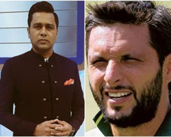 Aakash Chopra (left) and Shahid Afridi (right)