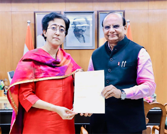 Atishi submits resignation as Delhi CM to L-G VK Saxena