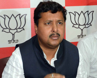 BJP leader Nitin Navin adresses a press conference in Patna (file photo)