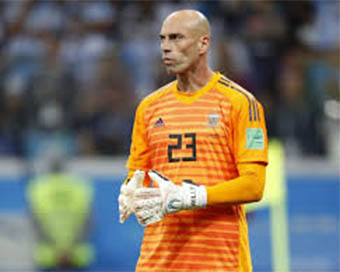 Argentina goalkeeper Willy Caballero