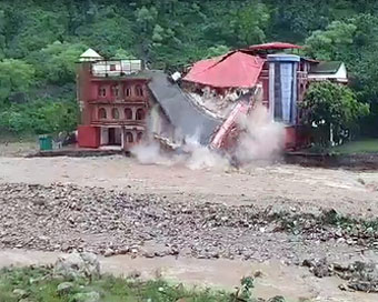 Doon Defence College building collapses like pack of cards amid heavy rains in Uttarakhand