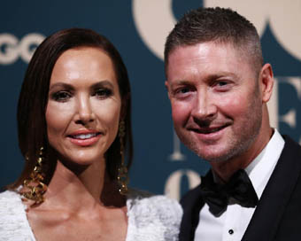 Kyly Clarke with husband Michael Clarke (file photo)