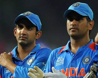 Gautam Gambhir with MS Dhoni