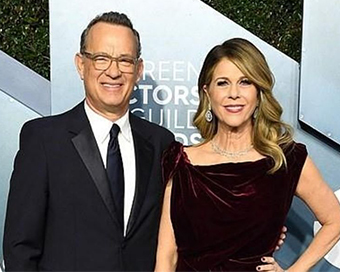 Tom Hanks with wife Rita Wilson (file photo)