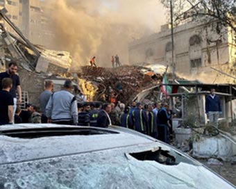 Israeli missile hits Iranian consulate building in Syrian capital