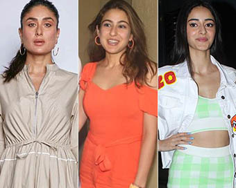 Kareena Kapoor (left), Sara Ali Khan (middle), Ananya Pandey (right)