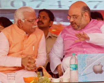 Manohar Lal Khattar meets Amit Shah