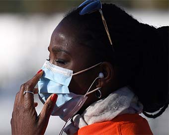 Woman in mask (file photo)