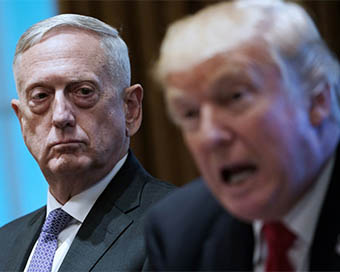 Ex-Defence Secretary Jim Mattis and Donald Trump