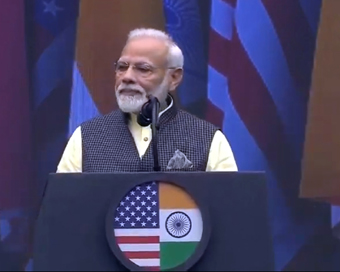 Houston: Prime Minister Narendra Modi addresses during the 