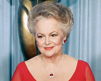 Hollywood actress Olivia de Havilland