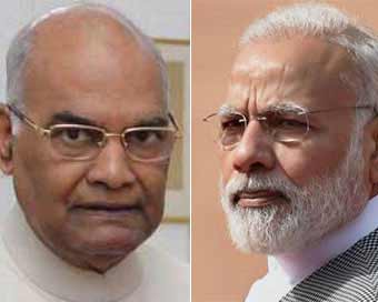 President Kovind and PM Modi (file photo)