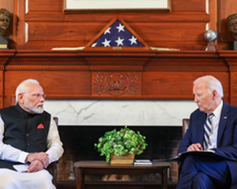 President Biden and Prime Minister Modi during a meeting.