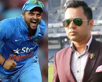 Suresh Raina (left), Aakash Chopra (right)