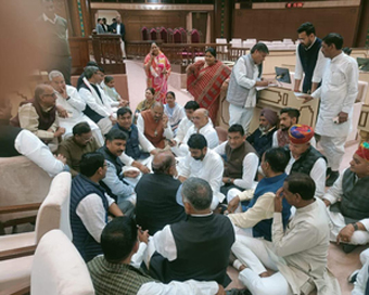 MLAs spend night in Assembly; Cong to stage protests across Rajasthan today