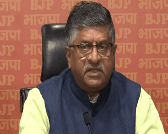 BJP leader Ravi Shankar Prasad (File photo)