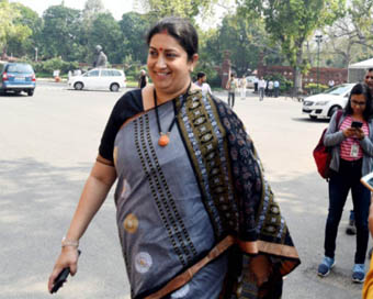 Union minister for Women and Child Development Smriti Irani