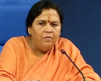 Union Minister for Drinking Water and Sanitation Uma Bharti