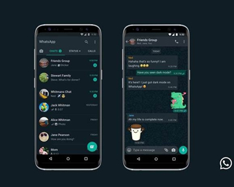 WhatsApp new "dark" theme